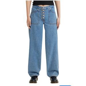 Levi's Reversible Baggy Dad Straight Button-Fly Denim Jeans New With Tags